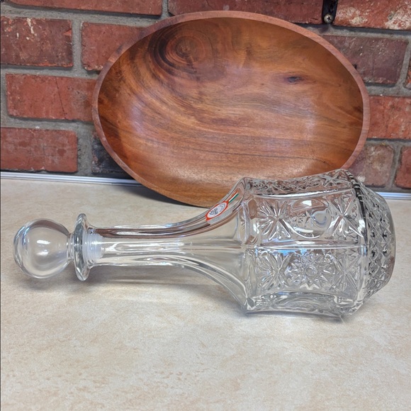 Vintage  Les Verres Italian Mid-Century Pressed Glass Decanter - Picture 7 of 10